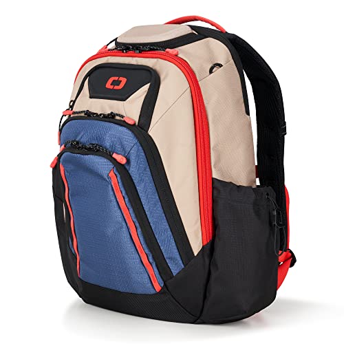 Image of OGIO Gambit Backpack (Gambit Pro, Tan /Blue /Red)