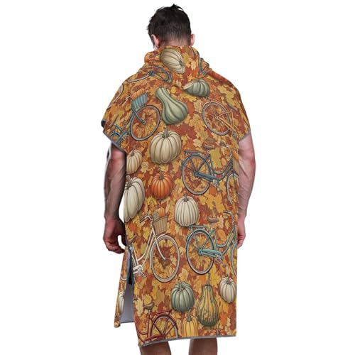 Serviette à capuche poncho de surf adulte peignoir à langer de plage homme - 7