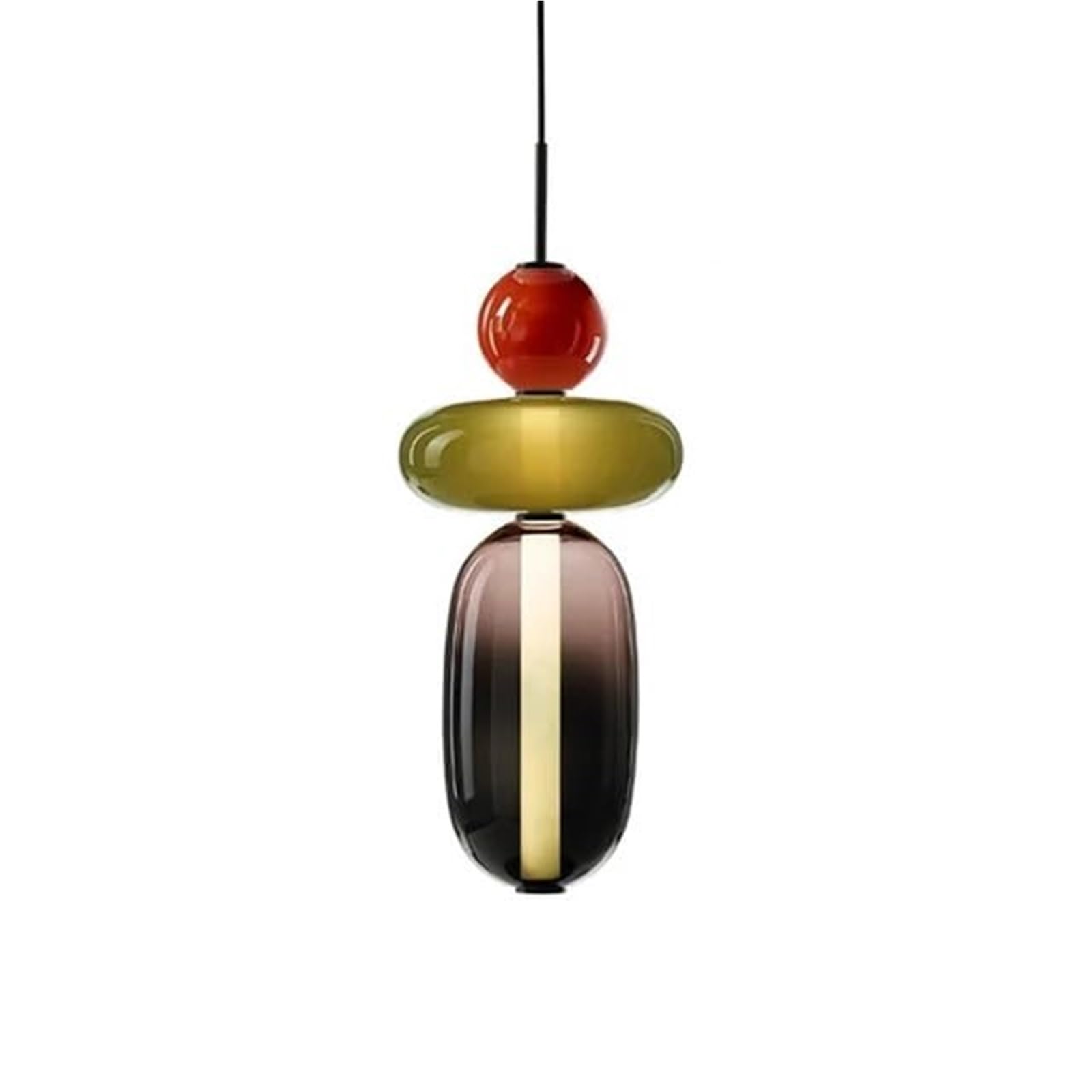 LYMSXAZOU Modern LED Chandelier Colorful Hanging Ceiling Light for Kitchen Cafe & Restaurant Stylish DIY Fixture Dining Room Home Decor