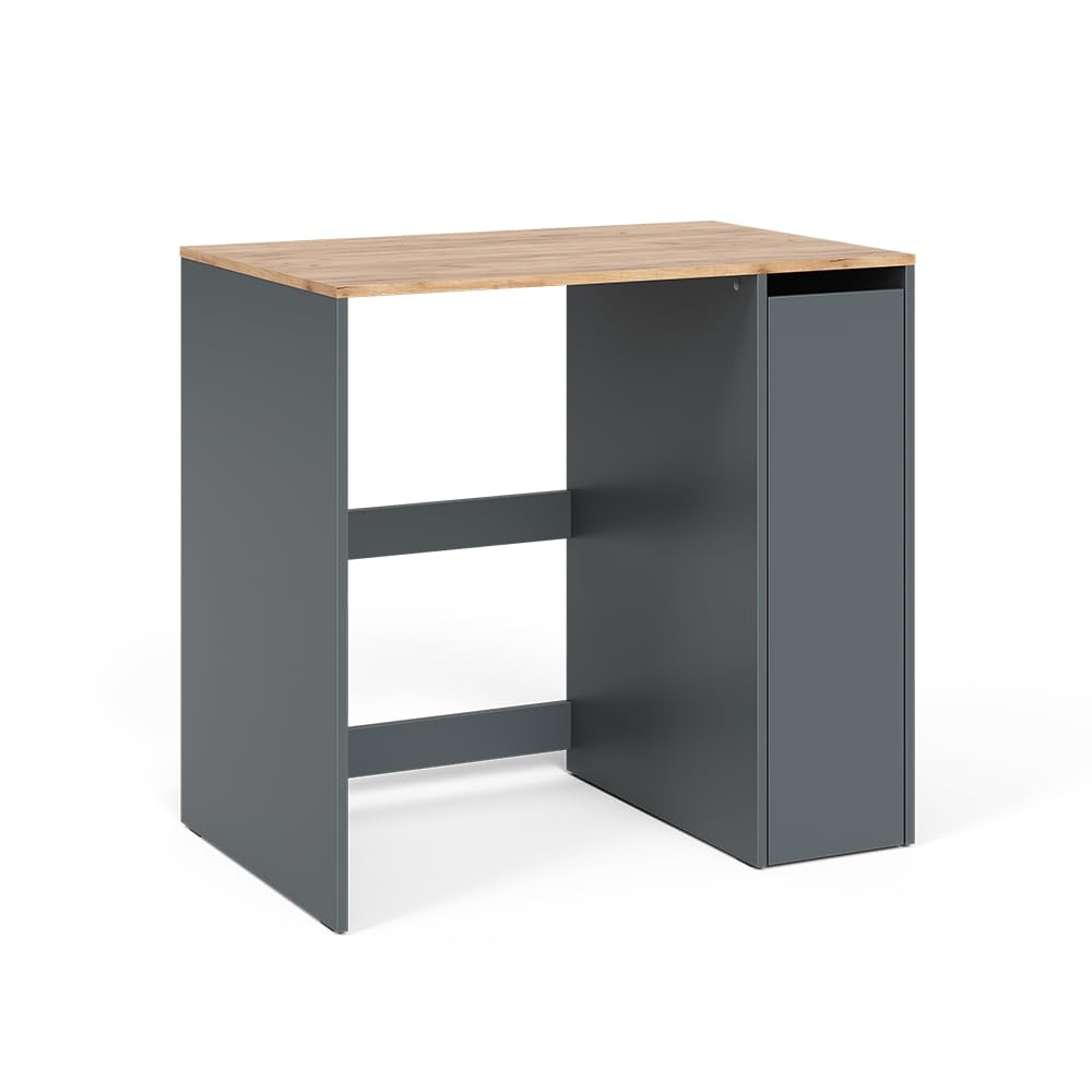 Vicco Mobiletto per lavatrice Viktor, Antracite/Rovere dorato, 93.6 x 88.2 cm con scomparti e porta, per una conservazione salvaspazio sopra le lavatrici
