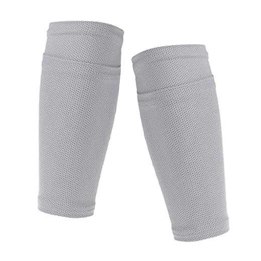 SM SunniMix Sport vadbandage vadkompressionsstrumpor stödstrumpor kompressionsdynor utan fot – grå, M
