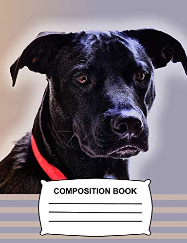 Composition Book: Wide Ruled Cute Puppy Notebook for school, Black Dog Journal for girls, boys, kids, students, teachers, class and office gift supplies (Paws Pals) image 3