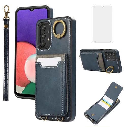 Housse Samsung Galaxy A32 5G anti-rayures protège-écran et fente carte bleue