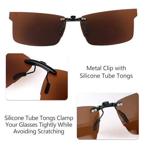 Polarized CLIP-ON Sunglasses for Ray-Ban RB8411 (RX8411) 54-17-1404