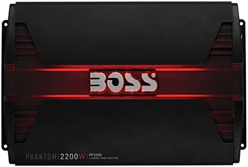 BOSS Audio Systems PF2200 Phantom 2200 Watt, 4 Channel, 2 4 Ohm Stable Class AB, Full Range, Bridgeable, Mosfet Car Amplifier with Remote Subwoofer Control