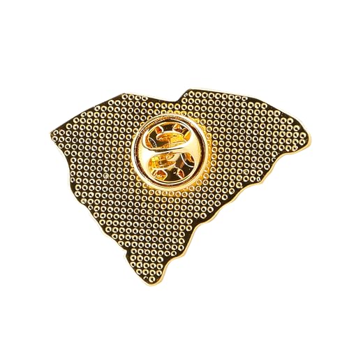 Image of State Shaped Map Lapel Metal Pin Enamel Brooch Keepsake Beautifully Designed for Backpack Hat