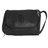 MLB San Diego Padres Black Leather Deluxe Shave Kit