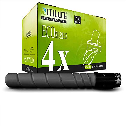 4x MWT Printer Cartridges compatible for Konica Minolta Bizhub C 360 replaces TN-319K TN319K Black