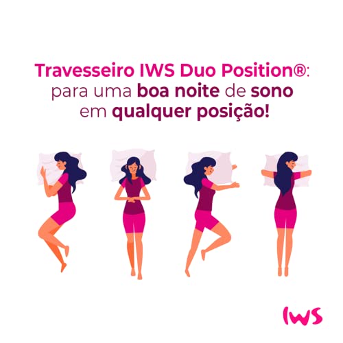 Travesseiro Cervical - I wanna sleep - Duo Position®, quatro opções de altura, apoio adaptável, espu