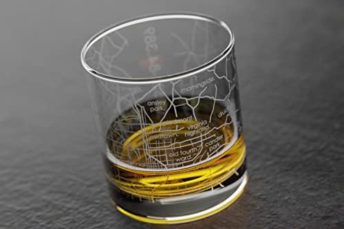 Well Told Engraved Atlanta Georgia Map Rocks Glass, Old Fashioned Whiskey Glass (11 oz, Clear) Etched Whiskey Glass, Gifts For Whiskey Lovers - Thumbnail 4