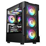 CiT Bolt Micro-ATX PC Computer Case With Tempered Glass Front Panel & Tempered Glass Side Panel With Motherboard Compatibility & 4 x 120mm ARGB Infinity Fans Included - Image 7