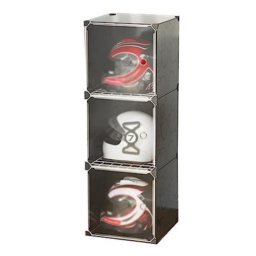 Acrylic Motorcycle Helmet Display Case – Protective Storage Cabinet for Collectible Helmets, Dustproof Showcase, Ideal for Displaying and nizing Motorcycle Gear