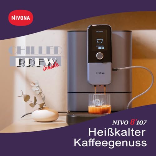 Image of Nivona Fully automatic coffee machine NIVO8'107 NIVO 8107 in pearl blue new with Chilled Brew