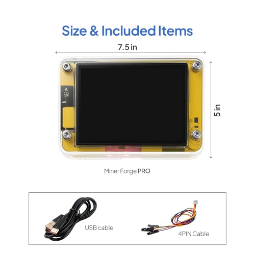 Miner Forge PRO 2.0 Solo Bitcoin Lottery Miner USB-C BTC Solo Miner with 2.8 Inch LCD Display ESP32 Chip Wi-Fi 144 Daily Mining Attempts, Plug and Play Bitcoin Mining Machine for Home Use (Pack of 1) by Mineblock - Image 4