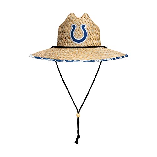 Image of FOCO Men's NCAA College Team Logo Floral Straw Sun Hat