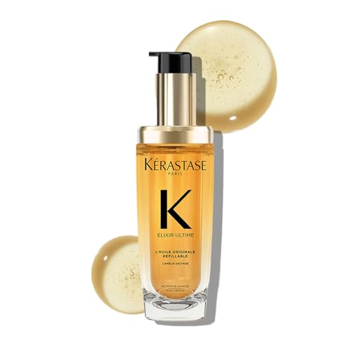 Kérastase Elixir Ultime Hair Oil-In-Serum | 2X Shinier Hair | 96H Anti-Frizz Action | Infused with French Camellia, Marula & Wild Camellia Oils