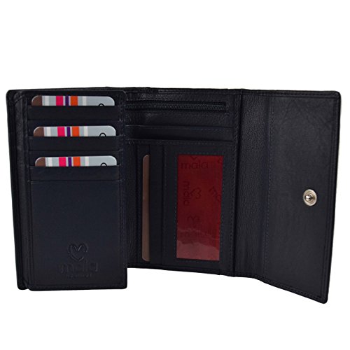 Porte-monnaie protection radio-identification femmes cuir contre piratage de carte