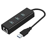 [Concentrador multipuerto]: este concentrador USB tiene tres puertos USB 3.0 y un puerto RJ45 Gigabit Ethernet, plug and play, puede expandir fácilmente el dispositivo para satisfacer sus necesidades de trabajo, tiene una amplia compatibilidad, es una reunión de negocios, Ideal para reuniones familiares, educación y aprendizaje.