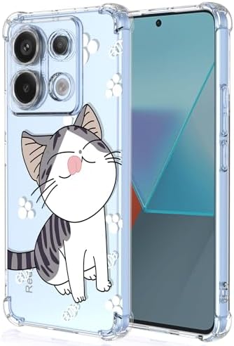 XINYEXIN Clear Cover per Xiaomi Poco F5 5G Motivo Carino Gatto