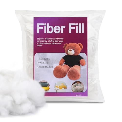 BUTUZE 60g/2.1oz Polyfill Stuffing Fiber Fill, Premium Fiberfill for Craft, High Resilience Crochet Stuffing, Small Amount Stuffing for Stuffed Animals, Cotton Batting - Small Package