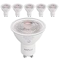 6-Pack GU10 LED Bulb Dimmable, 3000K Soft White GU10 Bulb Replacement for Track Lighting, 582LM, 6W(50W Equivalent) LED Light Bulb for Kitchen, Range Hood, Living Room, Bedroom