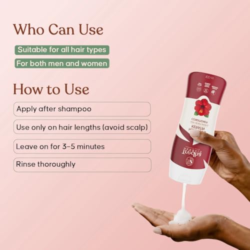 Image of Tredha Herbal Hibiscus Moisturizing Hair Conditioner | For Dry, Frizzy, Dull & Damaged Hair | Smooth, Soft & Repairing Formula | Paraben & Sulphate Free | Suitable for Men & Women 100ml