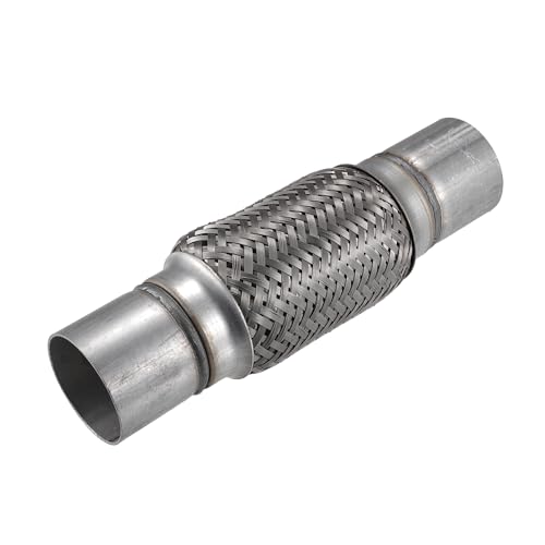 QUARKZMAN Tuyau D'Échappement Flexible Universel Pour Voiture, Argent, Dimensions : 60X290mm