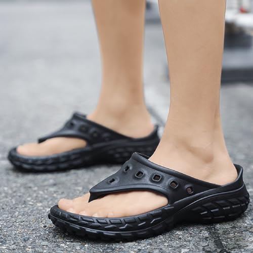 Men's Sandals - Thick-Sole Slide Sandals with Enhanced Traction, Beach Bathroom & Dorm Shoes for Men, 3 Colors US 5-124