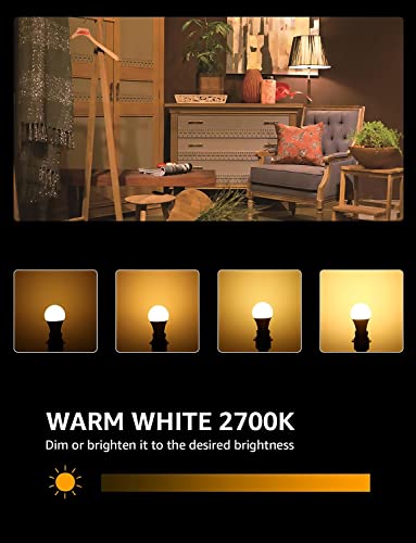 Lepro E27 Smart Bulb, Smart Light Bulbs Screw, Works with Alexa and Google Home, Dimmable WiFi LED Bulb Screw, 9W = 60W, Warm White 2700K, 806lm, App and Voice Control, No Hub Required, Pack of 2 - Image 4