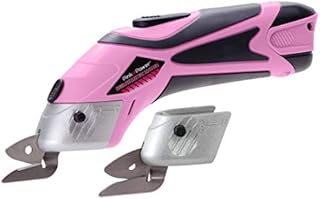 Pink Power Electric Fabric Scissors Box Cutter for Crafts, Sewing, Cardboard, Scrapbooking - Cordless Shears Cutting Tool