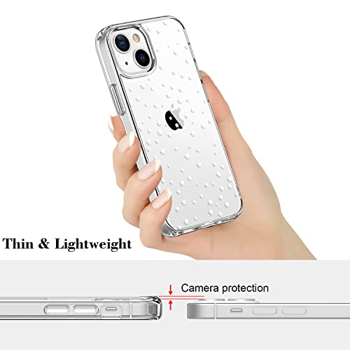 Icedio Phone Case For Iphone 14,Hybrid Iphone 14 Case With Non-Slip Tpu Bumpers,Acrylic Back Phone Cover,Raised Bezels,Drop Tested Clear Iphone Case With Screen Protector Twinkle Stars #TOP3