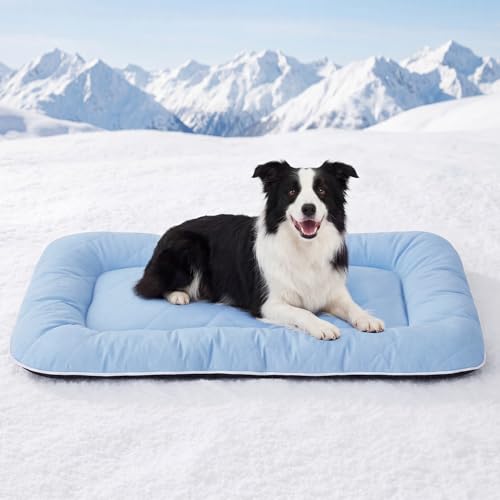 ZOMISA Cooling Dog Bed Q-MAX 0.5, Cooling Crate Mat for Extra Large Dogs, Cold Kennel Pad with...