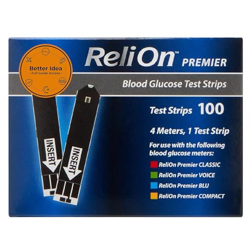Premier 100 Count Test Strips No Coding Required - Accurate Monitoring - Care - for Use with.