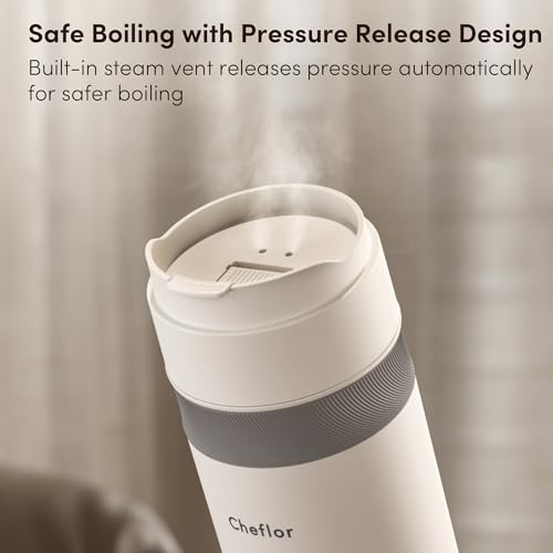 Tetera eléctrica portátil Cheflor 450ml con control de temperatura miniatura 6