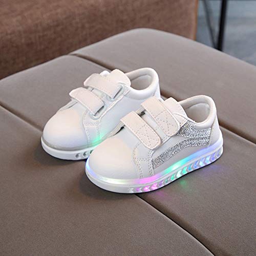 First Walking Children Kid Baby Girls Boys Striped Bling Flat Led Luminous Sport Sneaker Shoes Musical High Top Shoes3