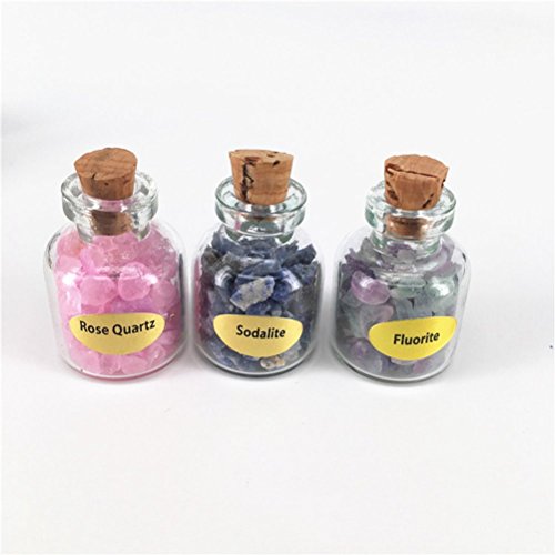 Supvox mini Gemstone Bottles chip Crystal Healing