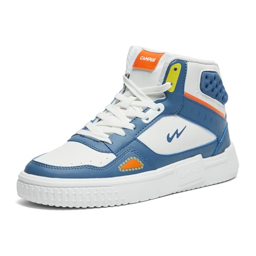 Campus Men's OG-15 Sneakers WHT/R.Slate - 8UK/India