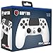 Imagen de Mando Inalambrico Bluetooth Blanco compatible con PS4 PS3 PC Android Windows gamepad 6 ejes con vibración doble Luz LED Joystick tactil recargable compatible juegos Shooters carreras acción