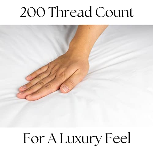 Jonic Essentials Motorhome Caravan Bedding White Fitted Sheet for Left hand Cut Off Shaped Motorhome Caravan Mattress Beds, Luxury Polycotton 200 TC, Elasticated All Around, Made in UK (137/190/30cm) - Image 4