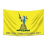 Are You Threatening Me Flag banner 3x5 Feet Banner,Funny Poster UV Resistance Fading & Durable Man Cave Wall Flag with 4 Brass Grommets for College Dorm Room Decor