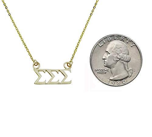 Tri Sigma Sigma Sigma Greek Sorority Lavalier Necklace Pendant Sorority Floating Necklace2