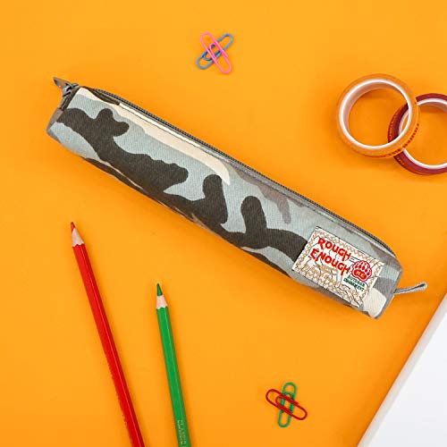 Rough Enough Slim Cute Cool Japanese Small Pencil Case Pouch Pen Holder Organizer Bag with Zipper for Teens Girls Boy Kids Adults School Student Stationery Art Paint Supplies Office Desk Accessories - Thumbnail 3