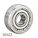 10pcs Ball Bearings 604ZZ 605ZZ 606ZZ 607ZZ 608ZZ 609ZZ 6000ZZ 6001ZZ Double Shield High Carbon Steel Z1 for Industrial/Motor(604ZZ 4x12x4mm)