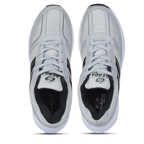 Image of SEAGA Sports Men's Lightweight Sports Running Shoes with Breathable Mesh & Cushioned Sole and Comfortable Shoes