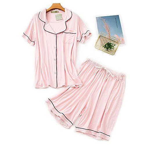 Misscoo Ensemble de pyjama 2 pièces en tissu doux pour femme - - XL Cover