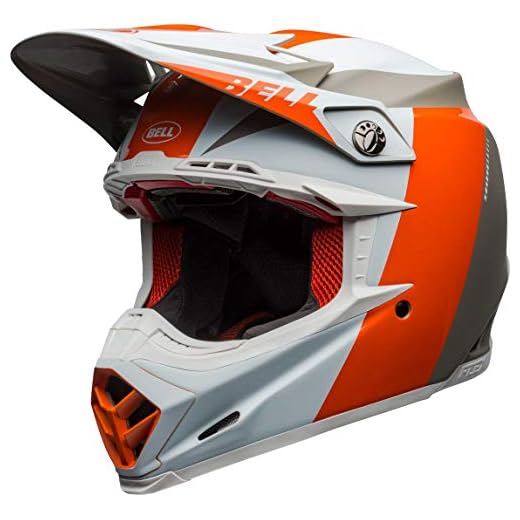 Bell Moto-9 Flex Carbon Crosshelm Division Orange/White-XS