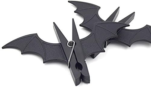 GeekGoodies Bat Pegs Clothes Photo Hanger Clip Set of 2 Pegs - Black Color