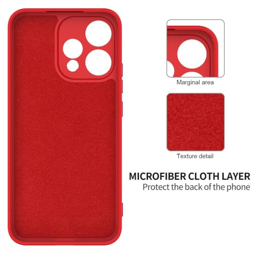 Image of Back Cover Compatible with Oppo Reno15 5G | Full Camera Protection | Premium Liquid Silicon Case | Flexible Bumper Case for Oppo Reno15 5G (Red)