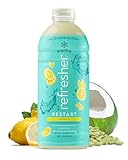 Smartfruit - Restart Refresher - Lemonade - Made with Real Fruit and NO Added Sugar – Low Cal, Hydrating Coconut Water, and Natural Energy (48oz Bottle)