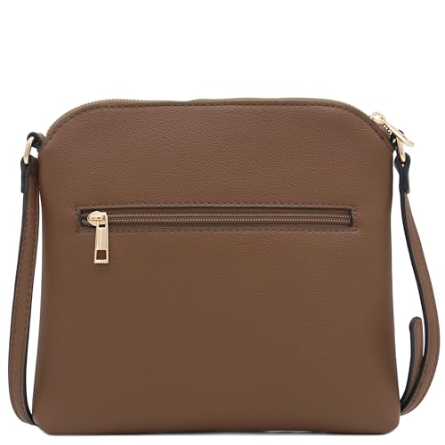 Image of FashionPuzzle Chevron Quilted Medium Crossbody Bag with Tassel Accent